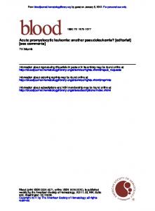 Acute promyelocytic leukemia: another ...