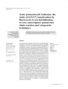 Acute promyelocytic leukemia - SciELO