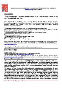 Acute Promyelocytic Leukemia