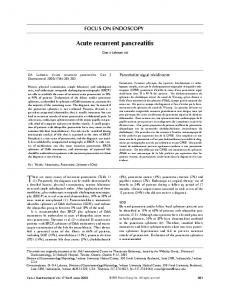 Acute recurrent pancreatitis - Hindawi