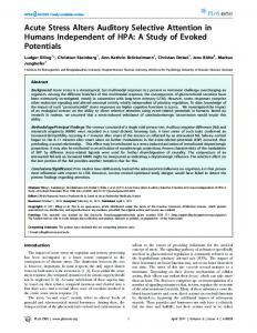 Acute Stress Alters Auditory Selective Attention in ... - Semantic Scholar