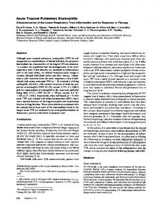 Acute Tropical Pulmonary Eosinophilia