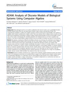 ADAM: Analysis of Discrete Models of Biological Systems Using ...