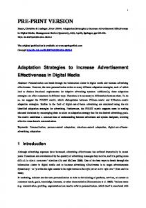 Adaptation Strategies to Increase Advertisement ...