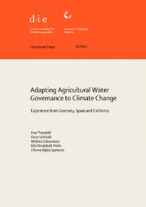 Adapting agricultural water governance to climate change - e doc