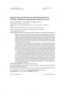 Adaptive Bayesian Inference for Discontinuous Inverse Problems ...