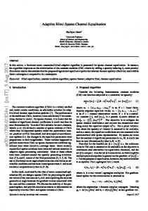 Adaptive Blind Sparse-Channel Equalization