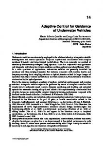 Adaptive Control for Guidance of Underwater Vehicles - InTechOpen