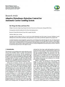 Adaptive Disturbance Rejection Control for Automatic Carrier Landing