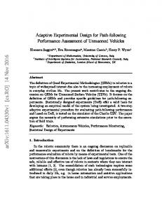 Adaptive Experimental Design for Path-following Performance ...