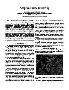 Adaptive Fuzzy Clustering - CiteSeerX