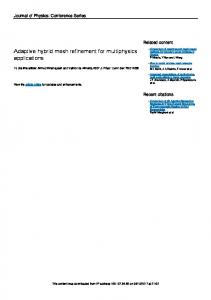 Adaptive hybrid mesh refinement for multiphysics ... - IOPscience