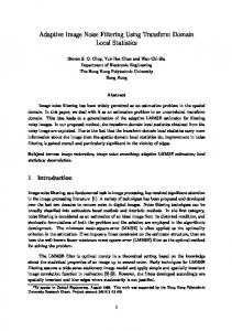 Adaptive image noise filtering using transform domain ... - PolyU - EIE