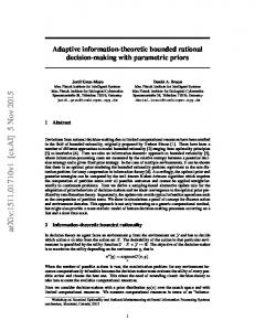 Adaptive information-theoretic bounded rational decision-making with ...