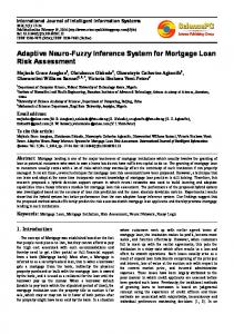 Adaptive Neuro-Fuzzy Inference System for Mortgage