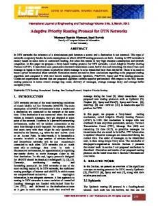 Adaptive Priority Routing Protocol for DTN Networks