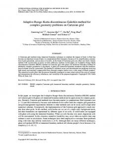 Adaptive Runge_CKutta discontinuous Galerkin method for complex ...