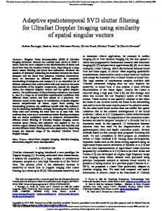 Adaptive spatiotemporal SVD clutter filtering for ...