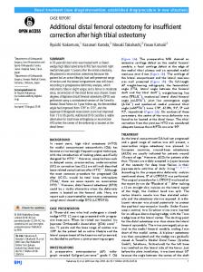 Additional distal femoral osteotomy for insufficient ... - BMJ Case Reports