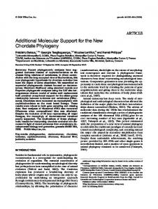 Additional molecular support for the new ... - Wiley Online Library