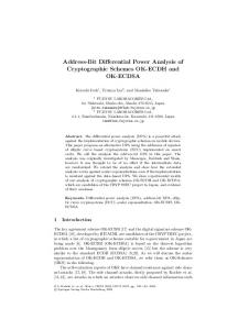 Address-Bit Differential Power Analysis of Cryptographic Schemes OK ...