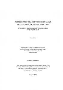 adenocarcinoma of the esophagus and