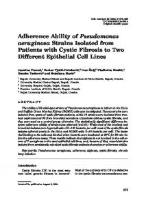 Adherence Ability of Pseudomonas aeruginosa ... - Semantic Scholar