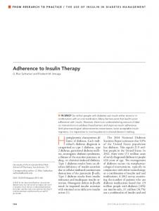 Adherence to Insulin Therapy