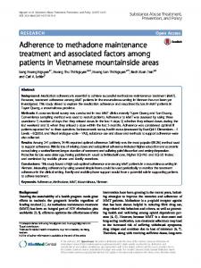 Adherence to methadone maintenance treatment ... - Semantic Scholar