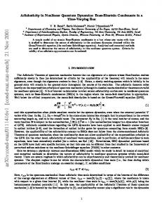 Adiabaticity in Nonlinear Quantum Dynamics: Bose-Einstein ...
