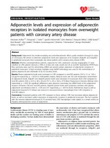 Adiponectin levels and expression of adiponectin ... - Springer Link