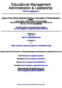 Administration & Leadership Educational Management