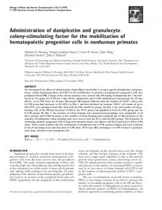 Administration of daniplestim and granulocyte colony ... - Core