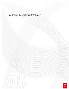 Adobe Audition CC manual (PDF)