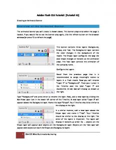 Adobe Flash CS3 Tutorial: (Tutorial #2)