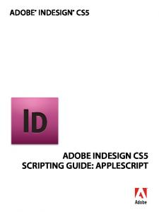 Adobe InDesign CS5 Scripting Guide