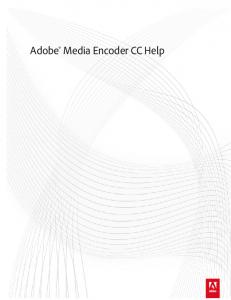 Adobe Media Encoder CC manual (PDF)