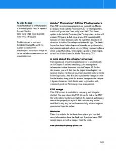 Adobe Photoshop CS3 color management