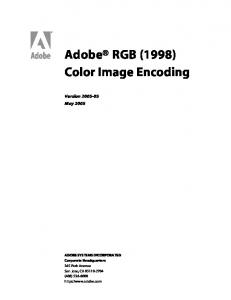 Adobe RGB (1998) Color Image Encoding