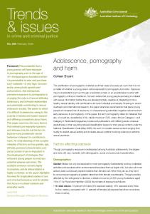 Adolescence, pornography and harm