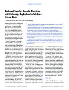 Adolescent Same-Sex Romantic Attractions and Relationships ...