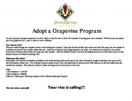 Adopt a Grapevine Program