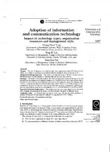 Adoption of information and communication technology