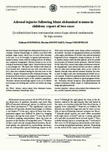 Adrenal injuries following blunt abdominal trauma ... - Semantic Scholar