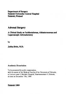 Adrenal Surgery - Semantic Scholar