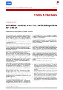 Adrenaline in cardiac arrest