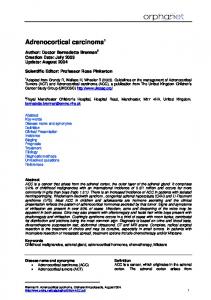 Adrenocortical carcinoma1 - Orphanet