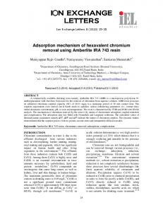 Adsorption mechanism of hexavalent chromium removal using ...