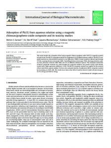 Adsorption of Pb(II) from aqueous solution using a