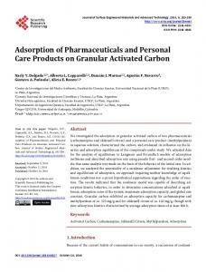 Adsorption of Pharmaceuticals and Personal Care Products on ...